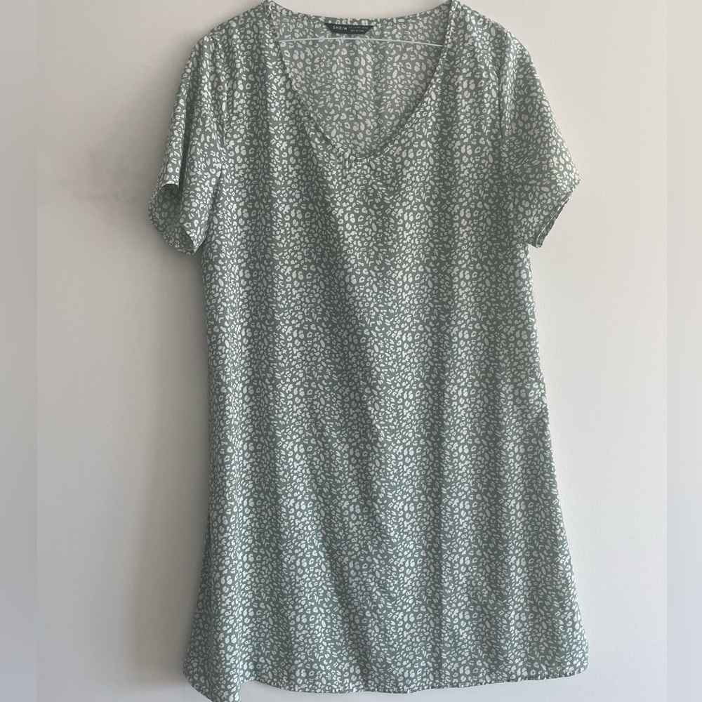 Allover Print Short Tunic Dress